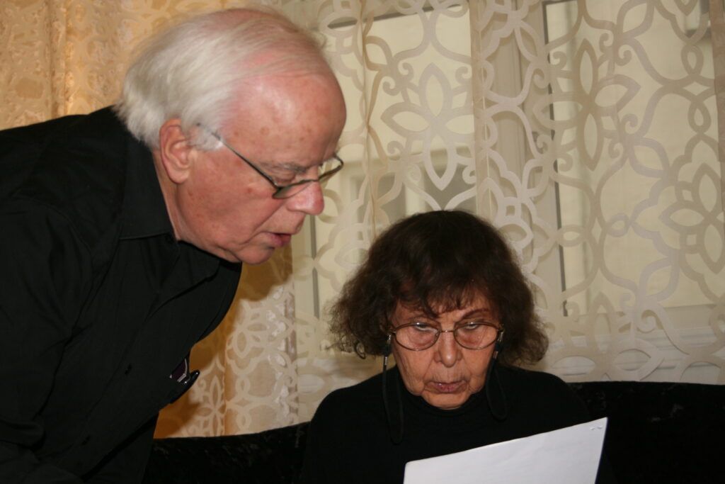 Kjell Wernøe og Sofia Gubaidulina. 1. Oslo 2013, foto Bodil Maroni Jensen